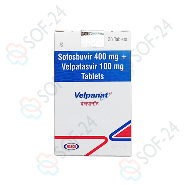 Велпатасвир + Софосбувир Velpanat (Natco) 28 таблеток Велпатасвир + Софосбувир Velpanat (Natco) 28 таблеток
